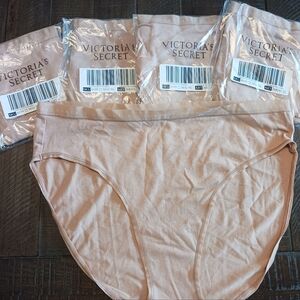 Victoria's Secret 5 Pairs of Tan/Nude High Leg Briefs Panties Size XL NEW